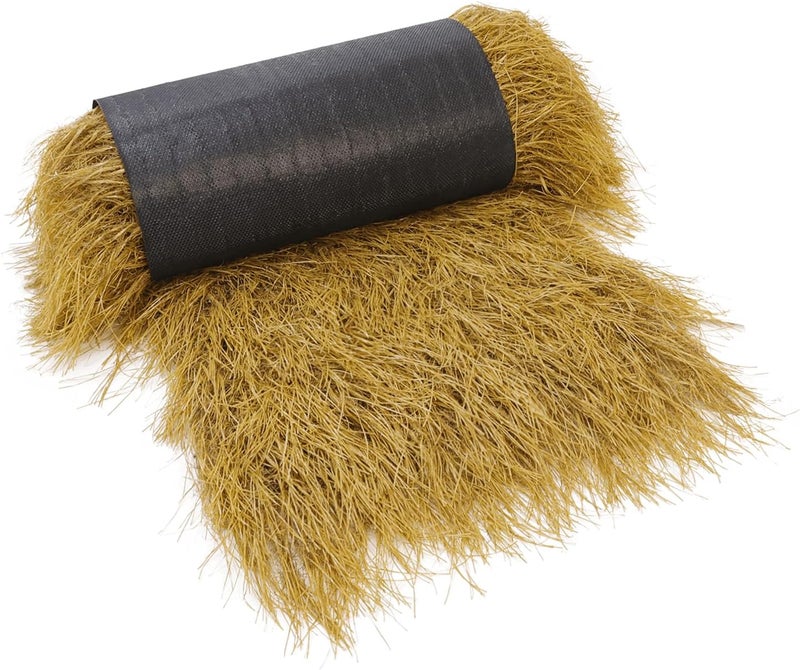 NAHARO 120" Tiki Thatch Grass Roof, Mexican Artificial Straw Roll for Tiki Bar Hut Party Garden Fence Patio DIY Crafts,Palapa Thatch Roofing Duck Blind Grass Hay Bales for Decoration (10ft x 16in, Yellow) - Image 1